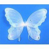 W29013S-14" BABY WHITE GLIITER BUTTERFLY WING